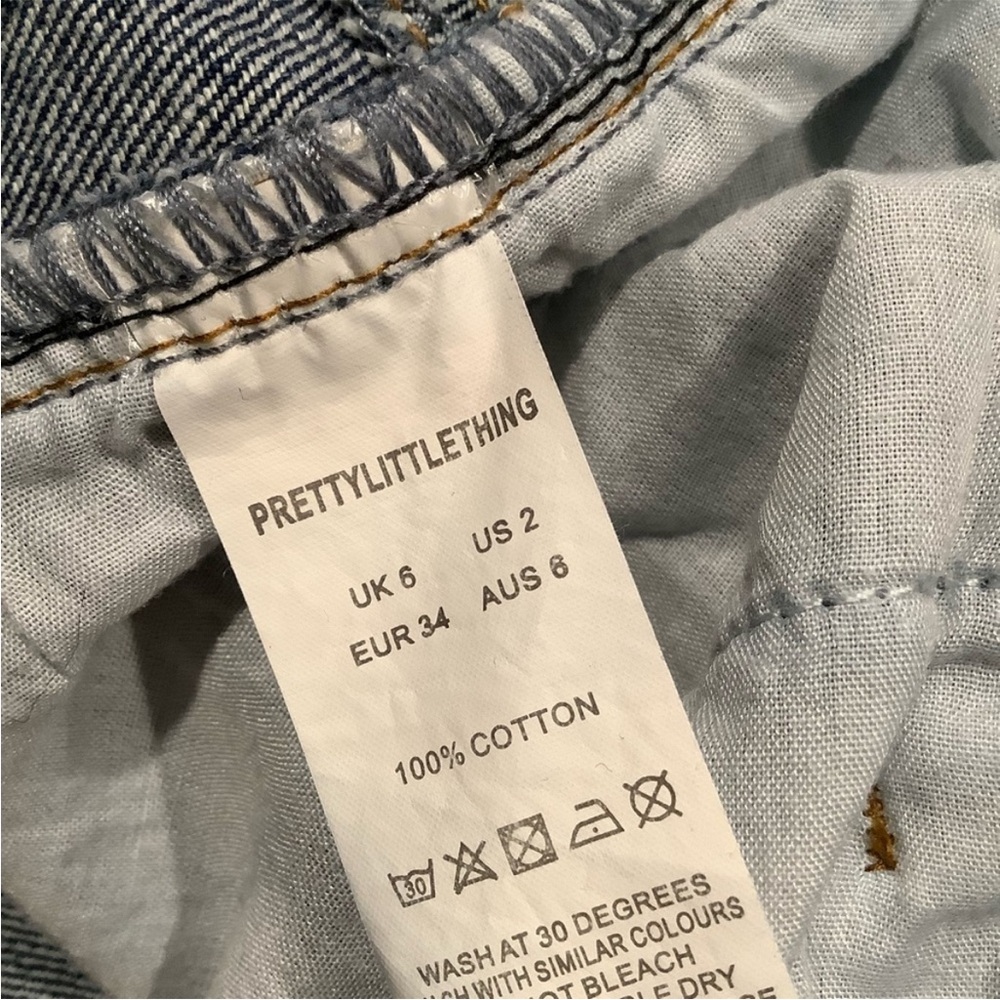 Prettylittlething MID WASH DENIM ELASTICATED HEM JEANS - Picture 9 of 14
